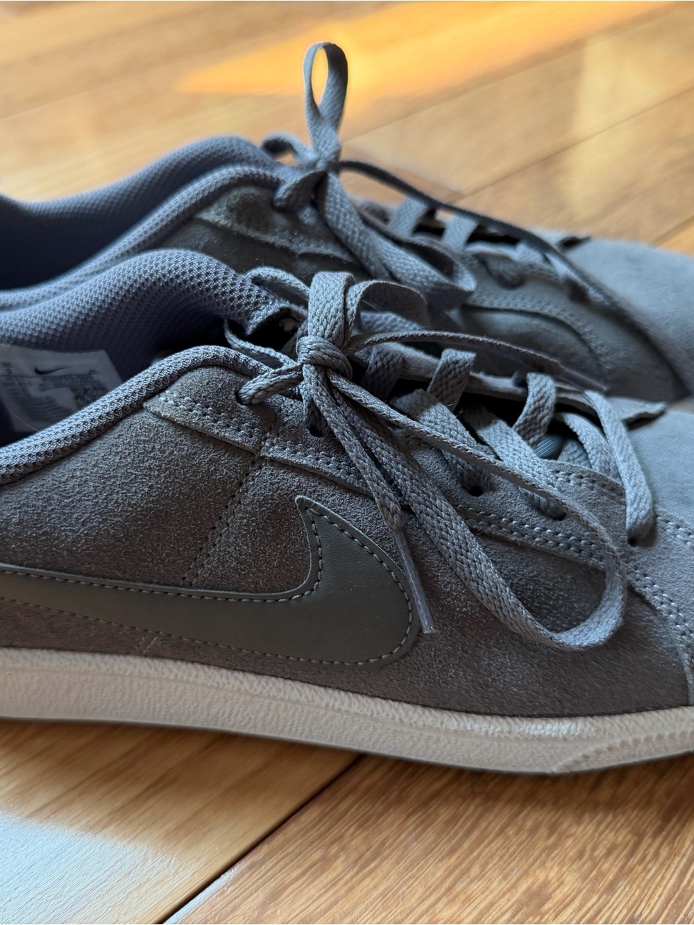 Nike Gray Suede Low-Top Sneakers